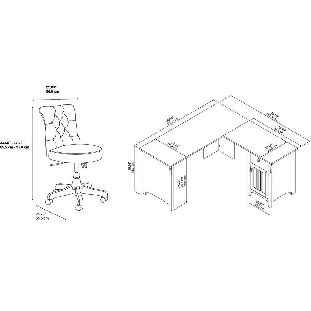 L-Shaped Desk and Chair Set S1761