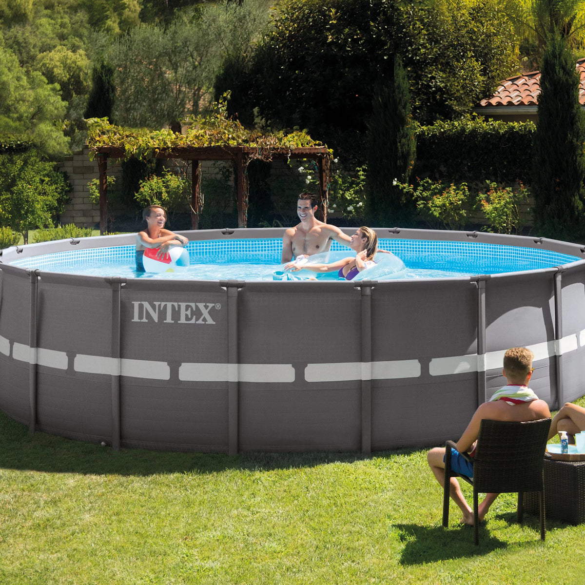 18ft X 52in Ultra Frame Pool Set with Sand Filter Pump M42853