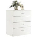 White 4 Drawer Wood Dresser A9541