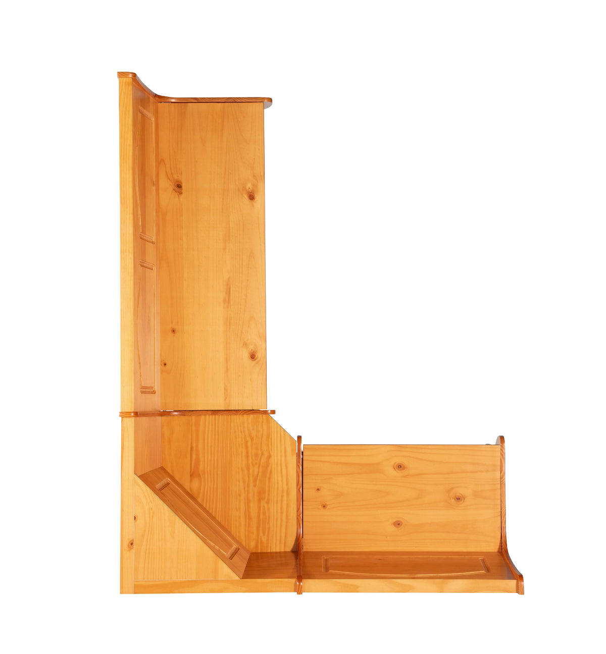 Corner Dining Breakfast Nook with Storage, Seats 4, Natural Honey Finish C1382