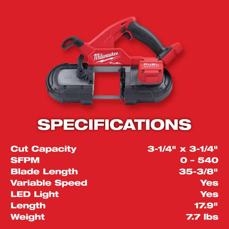 18-Volt Lithium-Ion Brushless Cordless Compact Bandsaw with Starter Kit K3090