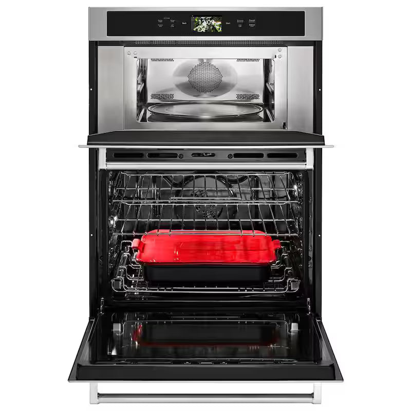 Electric Convection Wall Oven with Built-In Microwave in Stainless Steel Y327
