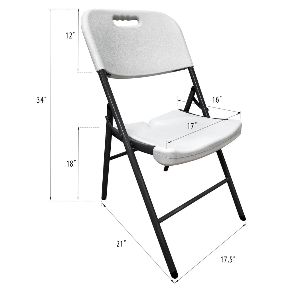 Folding Chairs 4 Pack Plastic Stackable P982