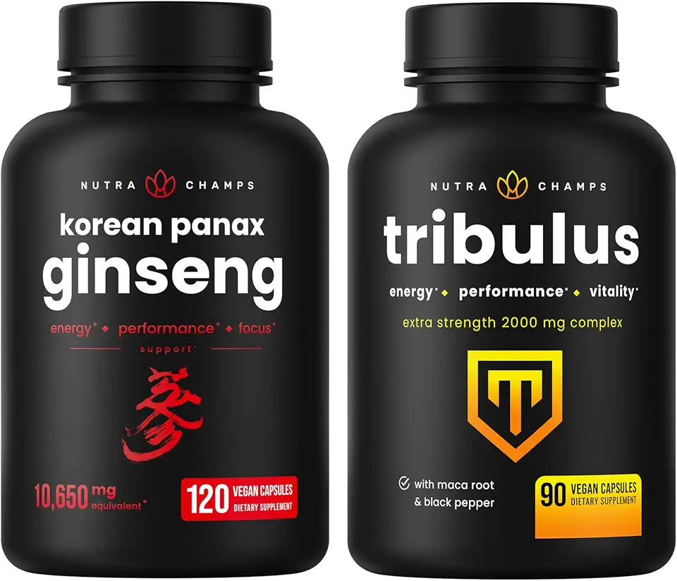 Korean Ginseng Capsules and Tribulus Capsules 2 Pack T533820