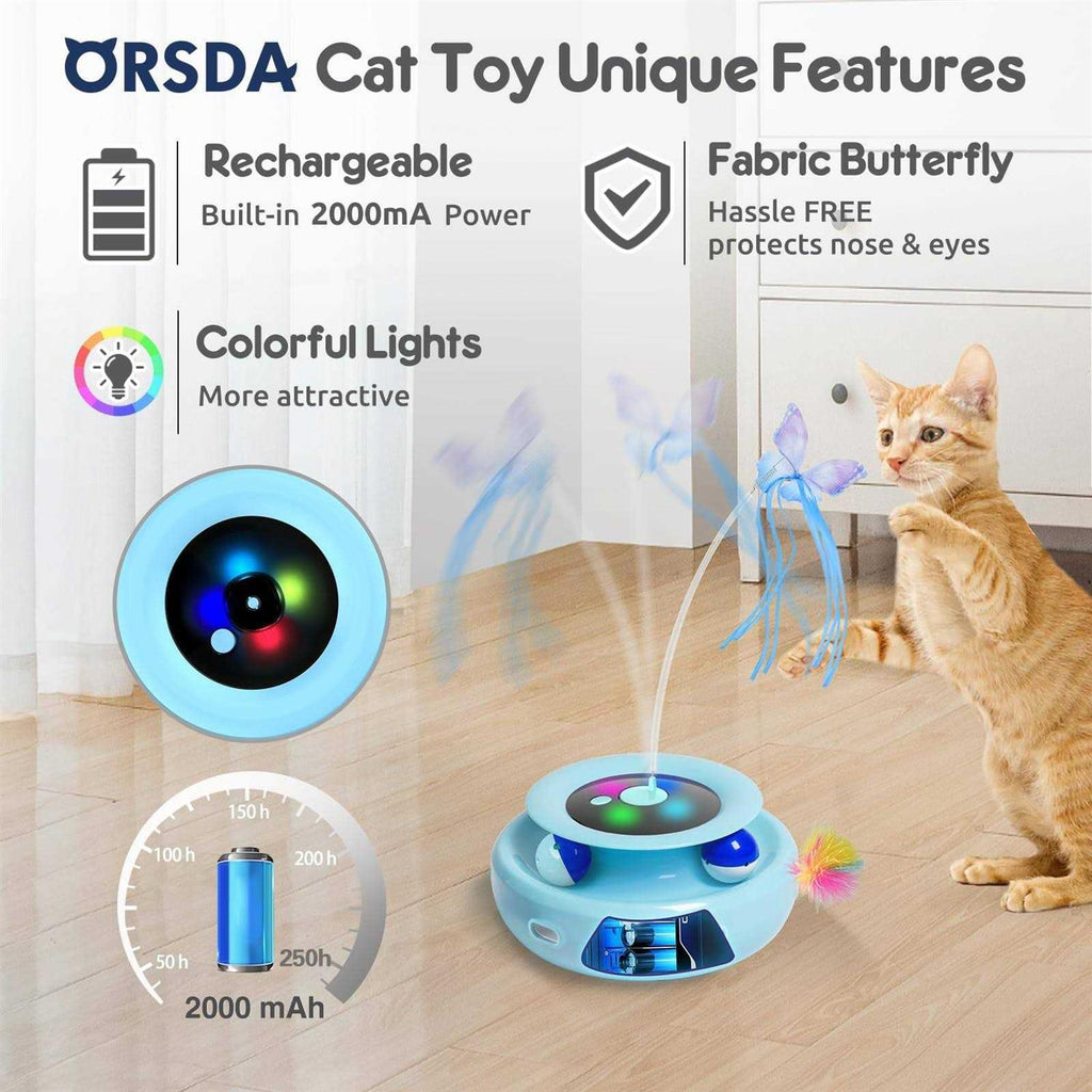 3-in-1 Rechargeable Interactive Cat Toys M644