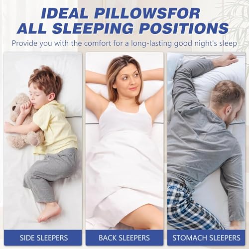 King Size Cooling Microfiber Bed Pillows Set of 4 N714
