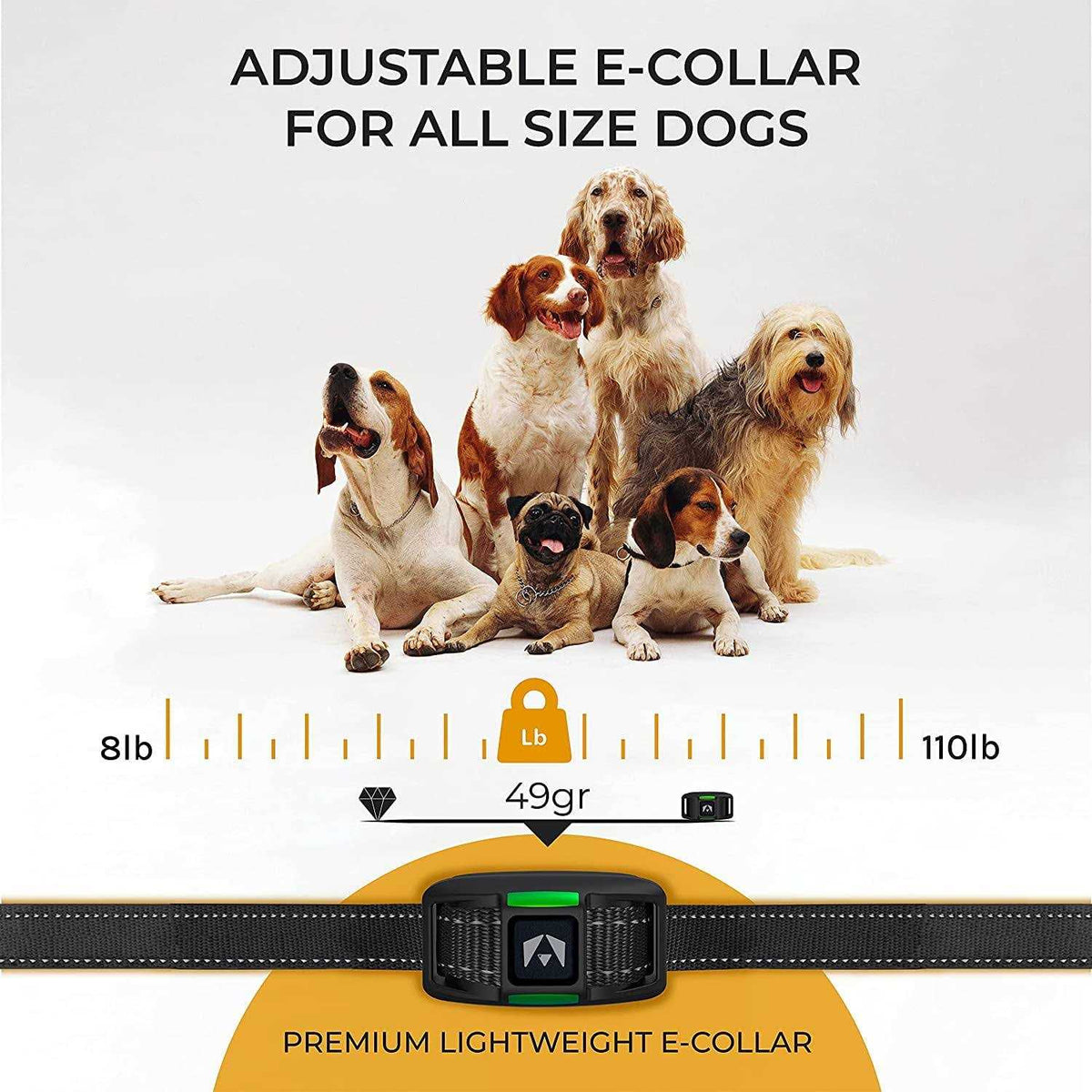 Dog Shock Collar For Large Dogs 123 Levels Dog Training Collar 1100Yards Range W2377