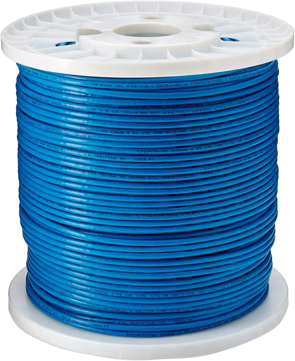 Cat6 Solid-Core Cable, Black, 1000' M258