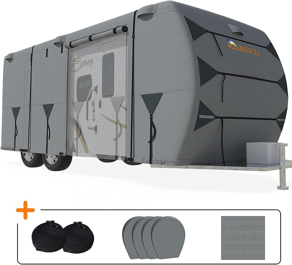 210D Oxford Rip-Stop RV Cover with Straps & Tire Covers K319