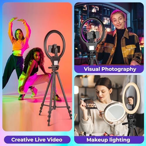 10'' Ring Light with 50'' Extendable Tripod Stand W3720