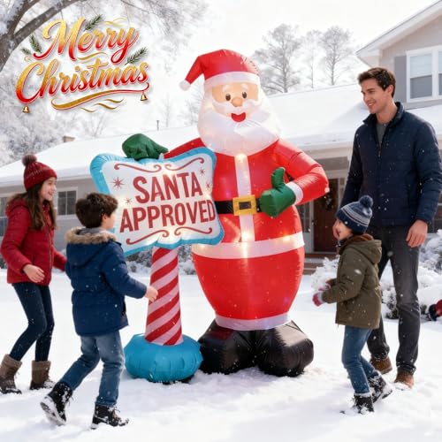 7FT Christmas Inflatable Santa Claus with Build-in LEDs L762901