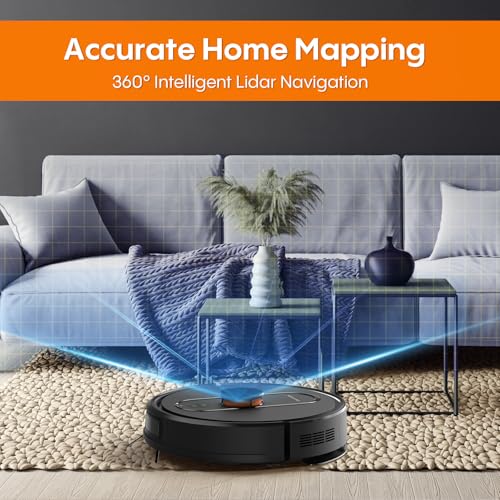 Robot Vacuum and Mop with Self-Emptying, 5000Pa, LiDAR Navigation V26362