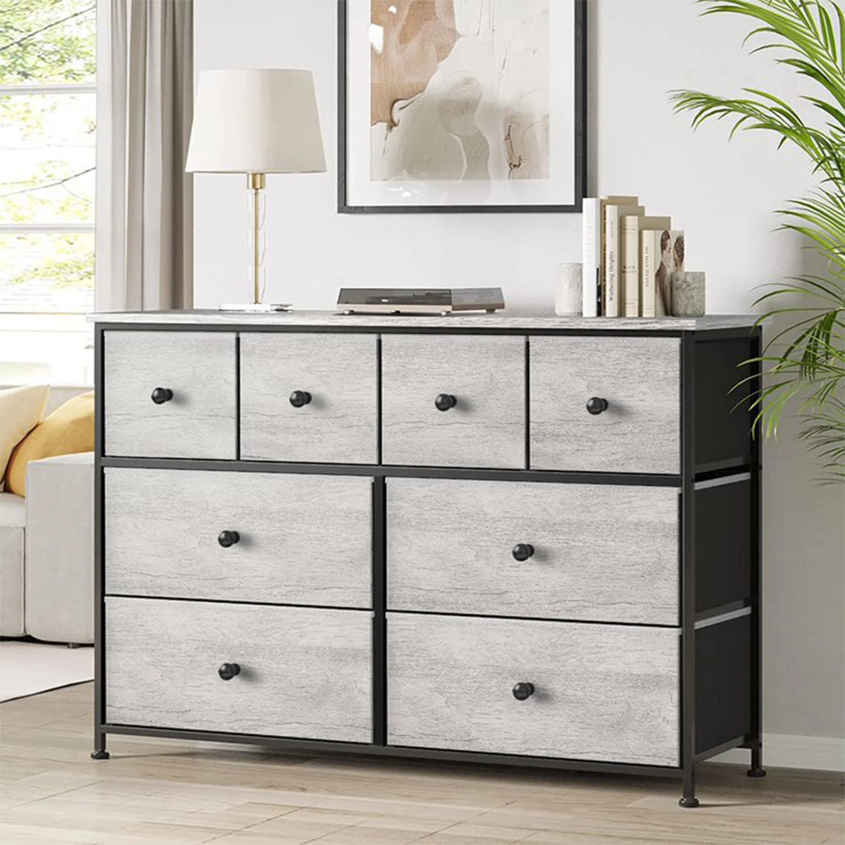 8 Drawer Steel Frame Storage Organizer Dresser T18849