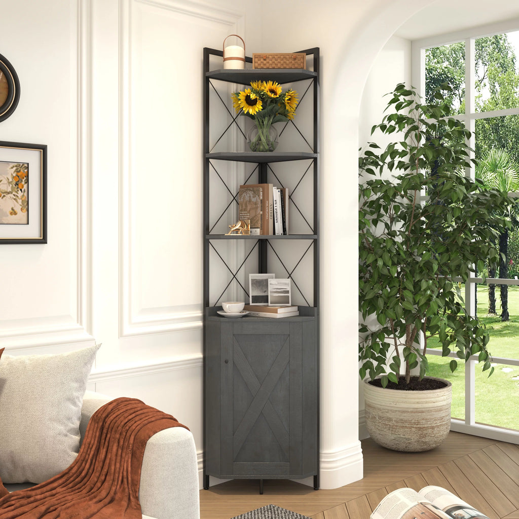 5-Tier Corner Shelf with Storage G926