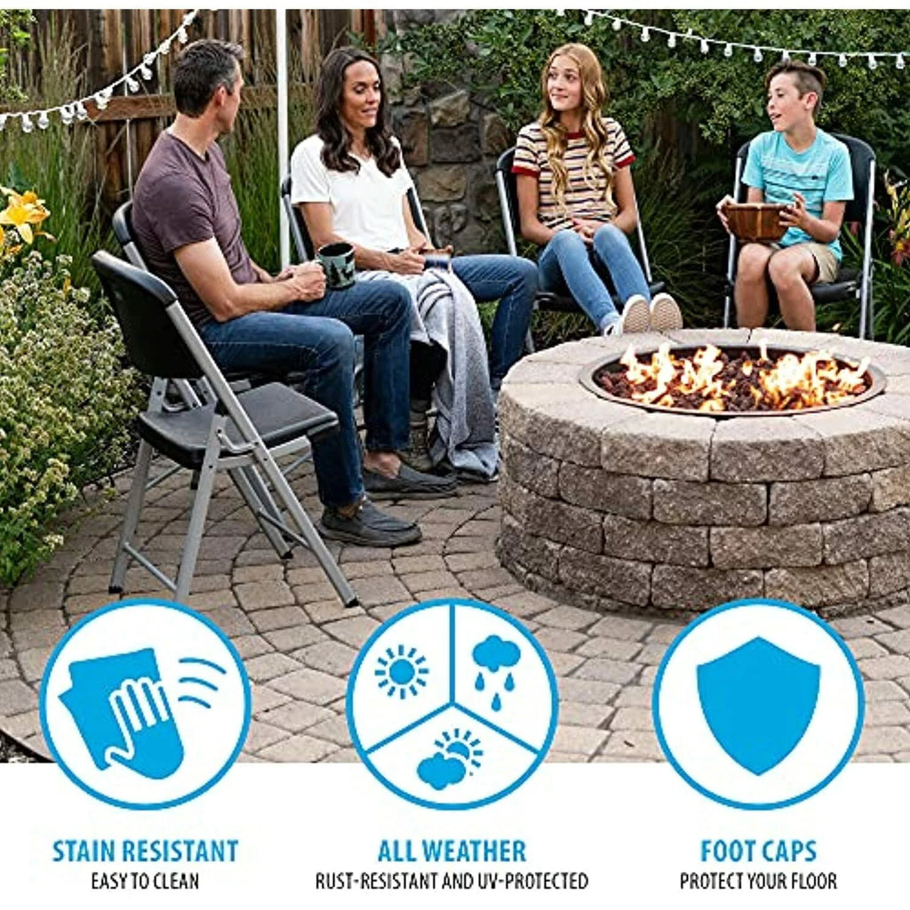 Folding Chairs 4 Pack Plastic Stackable P982