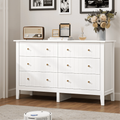 White 6 Drawer Wood Dresser R938