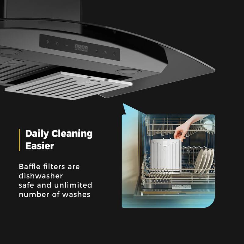 30 in. 400 CFM Stainless Steel Wall Mount Range Hood with Light Q1472