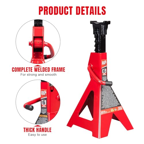 Heavy Duty Steel Jack Stands 3 Ton 1 Pair R56722