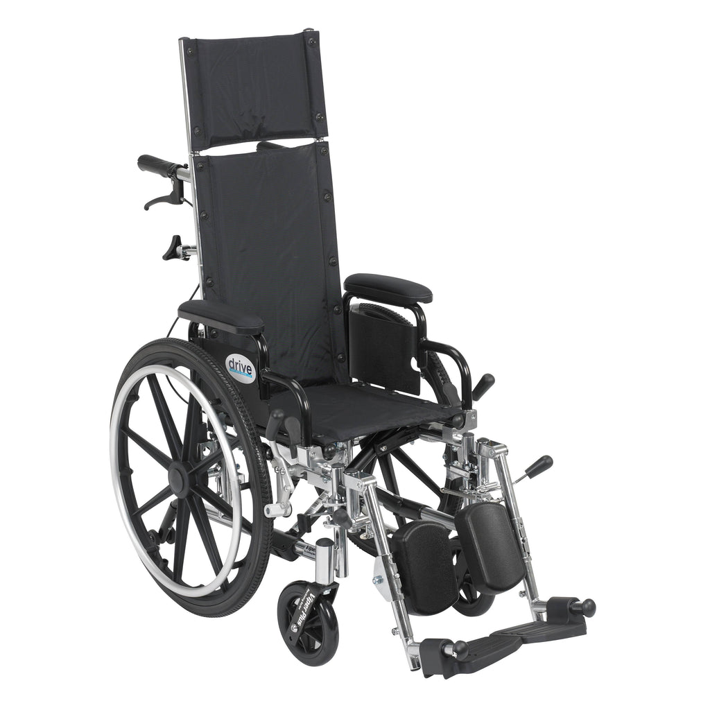Light Weight Reclining Wheelchair with Elevating Leg Rests P4735