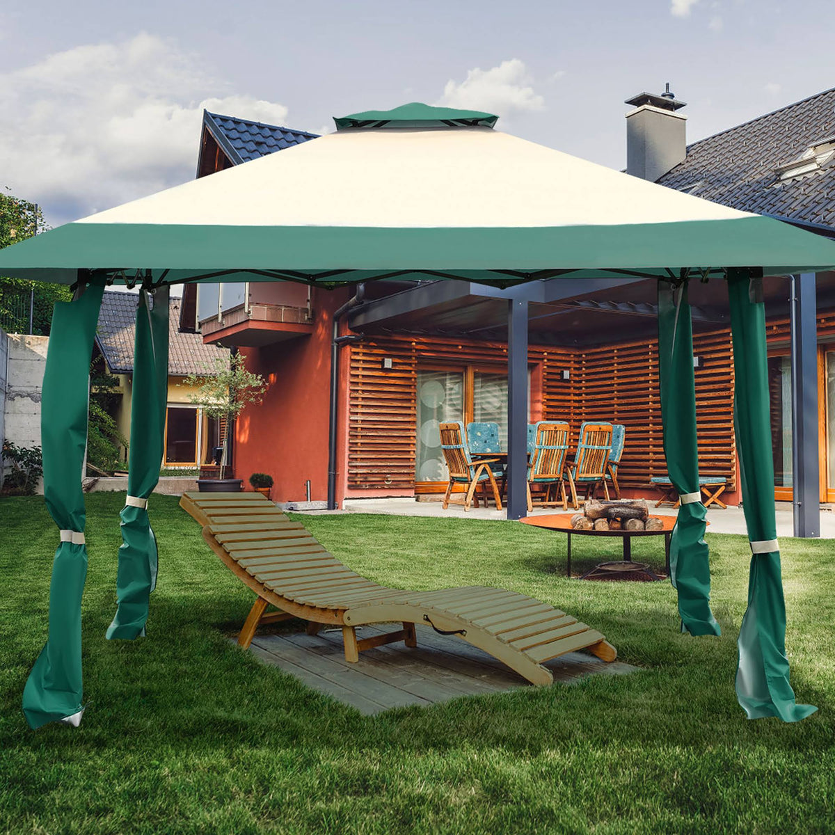 13x13 Gazebo Canopy Shelter Awning Tent J722017