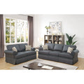 Charcoal Gray 2 Pieces Fabric Sofa Set X80414