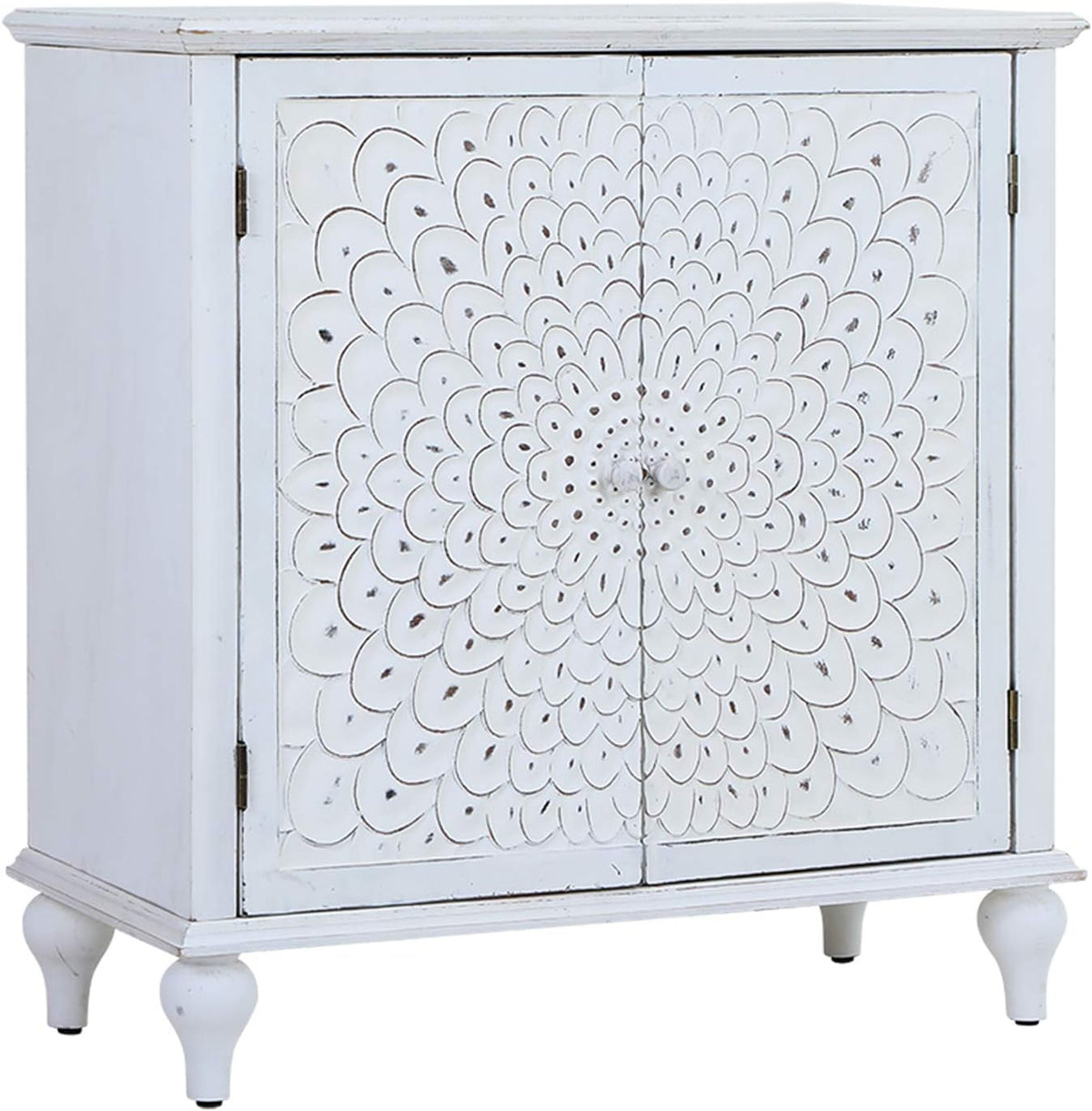 White Storage Cabinet with 2 Doors P135