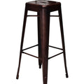 Steel Backless Stool Brushed Rose Gold 30 in. Set of 4 D151530