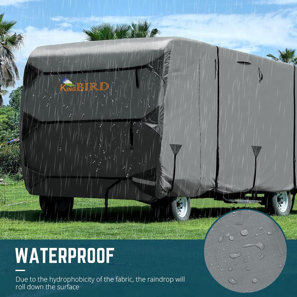 210D Oxford Rip-Stop RV Cover with Straps & Tire Covers K319