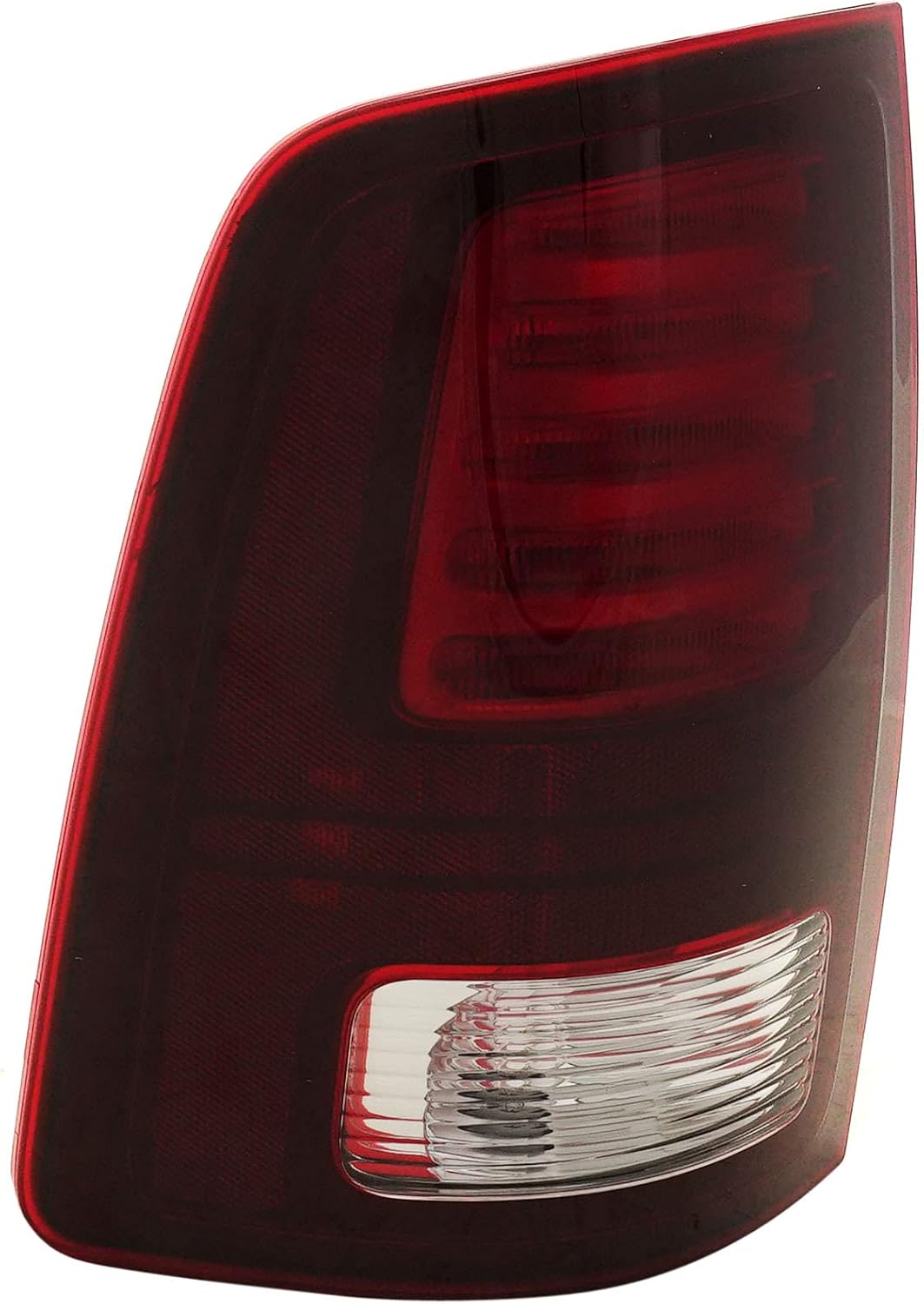 Tail Light Compatible with 2013-2018 Ram 1500 and 2017-2018 Ram 2500 Clear & Red Lens Black Interior LED With bulbs Driver Side J7500