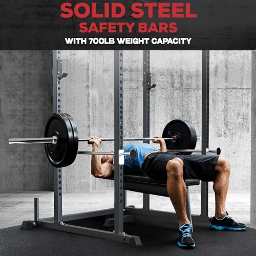 Power Rack with Safety Bars and J-Hooks P414