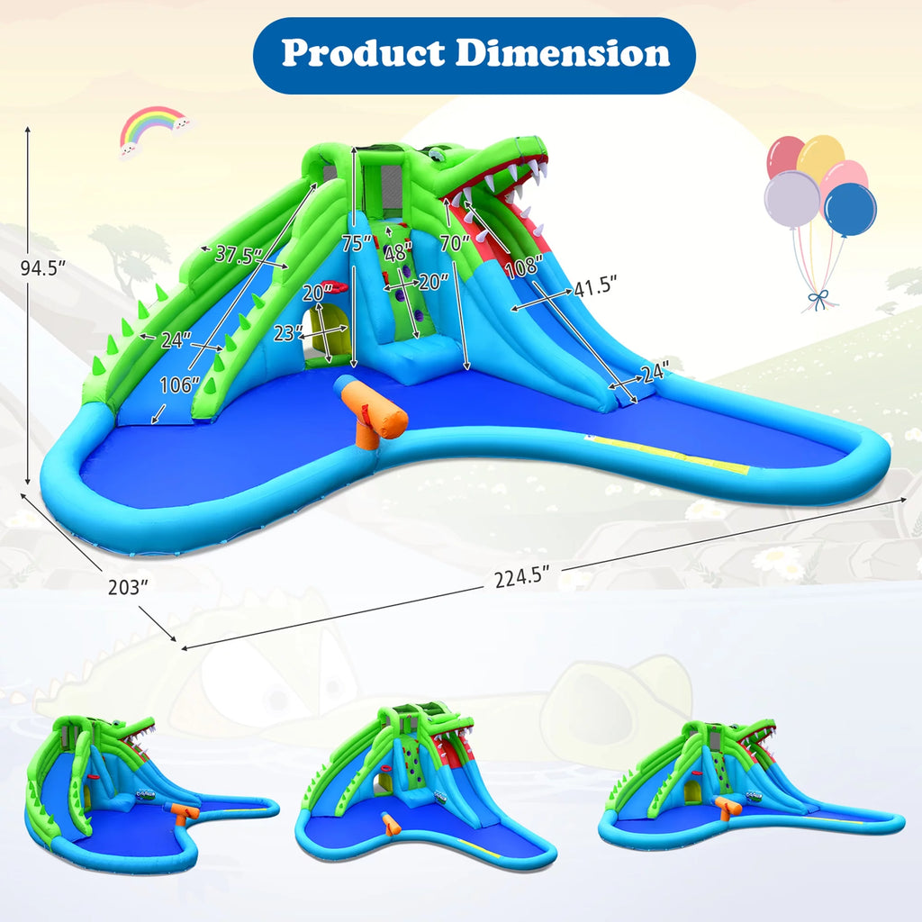 Inflatable Water Slide Park with Dual Slides N84476
