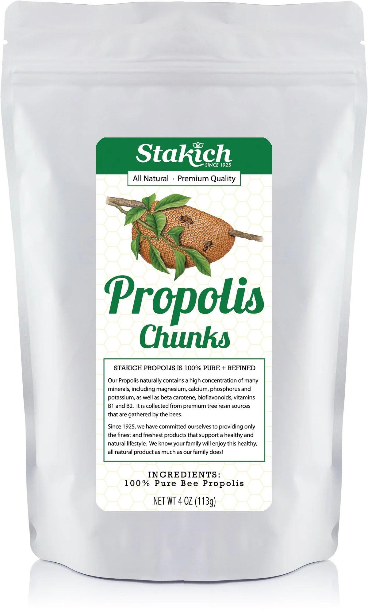 Pure Natural Bee Propolis Chunks 4 Ounce U64467