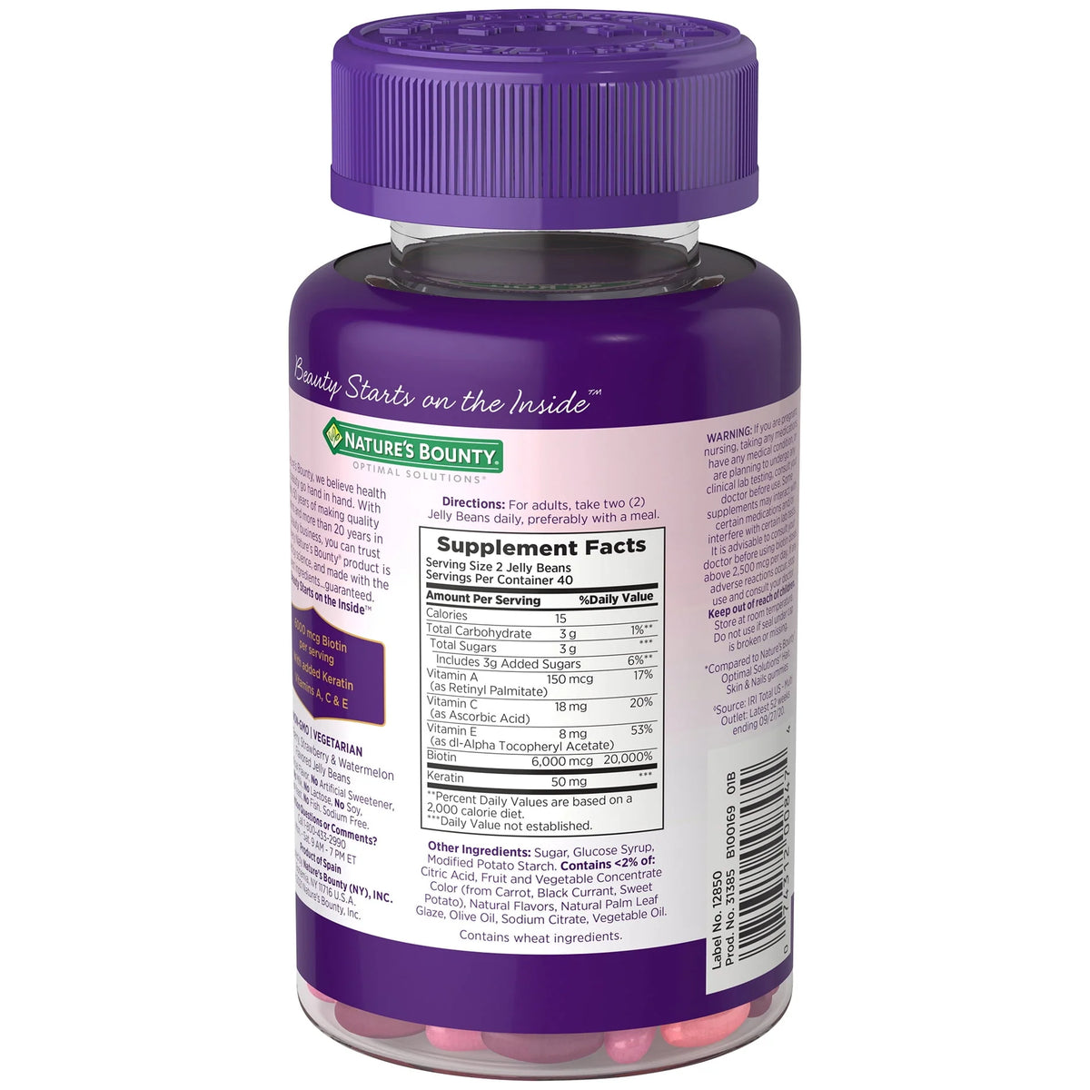 Hair, Skin and Nail Biotin & Vitamins A, C, & E, 80 Count U3473