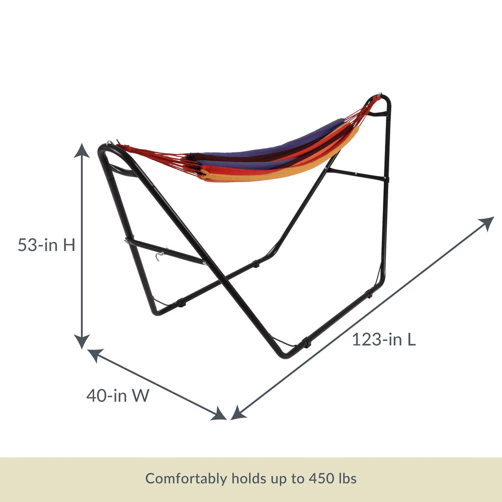 Tropical Stripe Hammock and Frame W2791