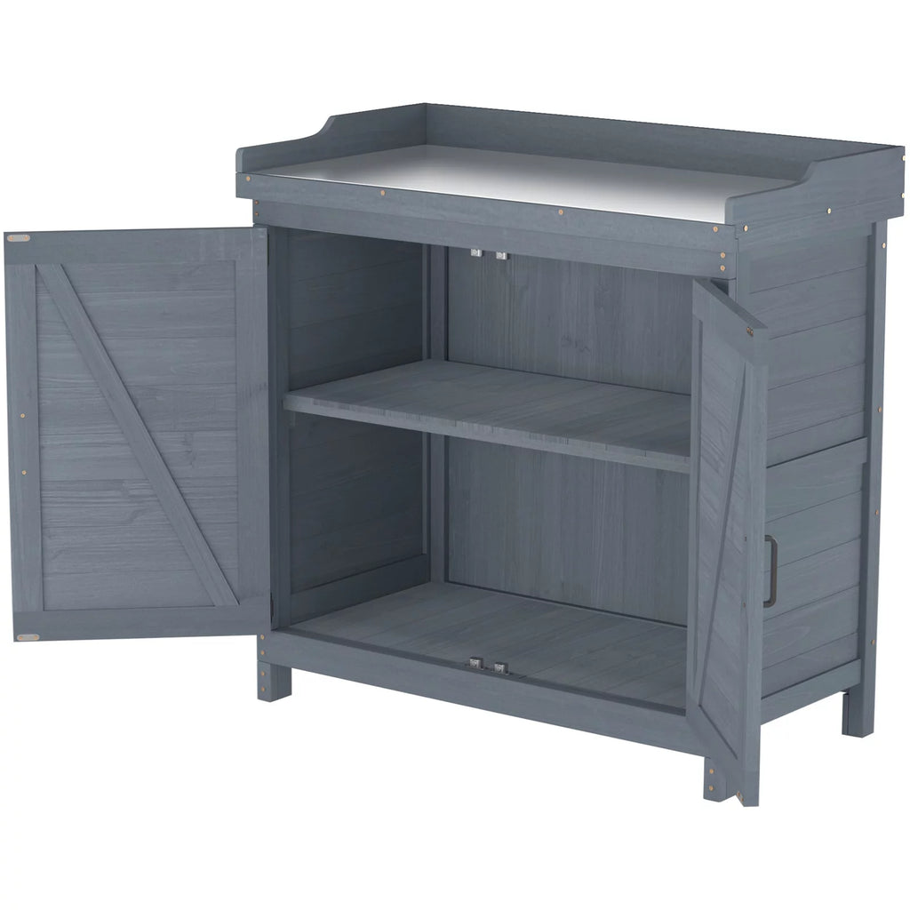 Wooden Potting Bench Storage Box F387705