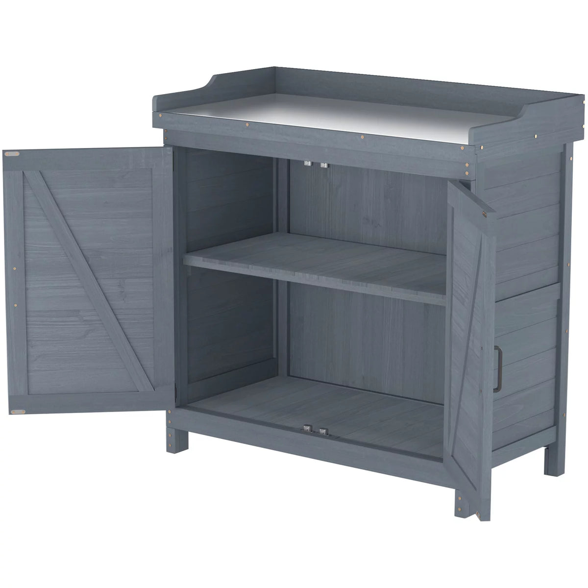 Wooden Potting Bench Storage Box F387705