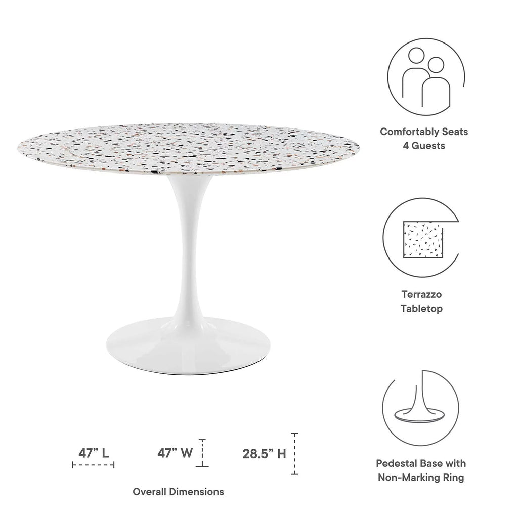 Round Terrazzo Dining Table E886469
