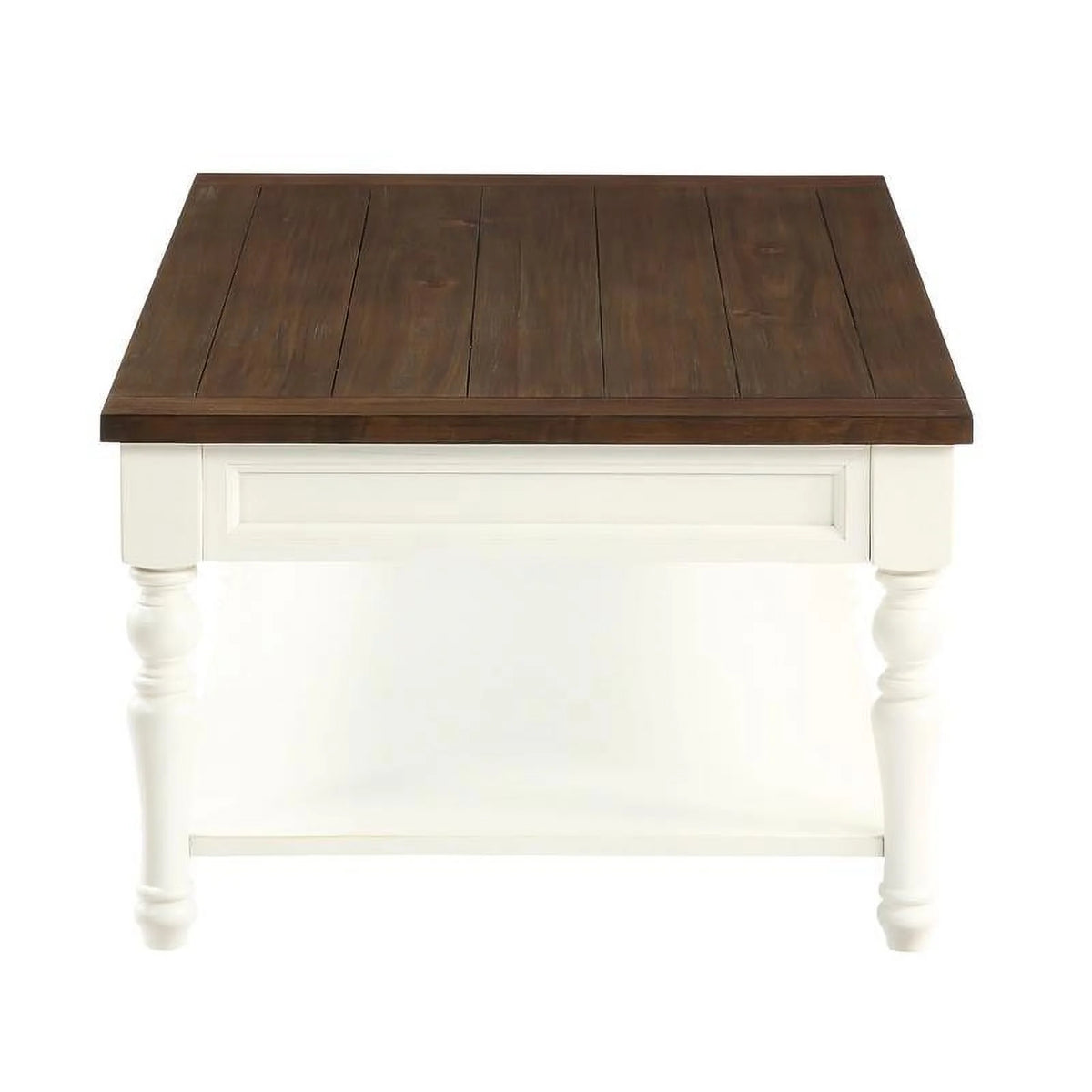 Ivory and Mocha Wood End Table B423