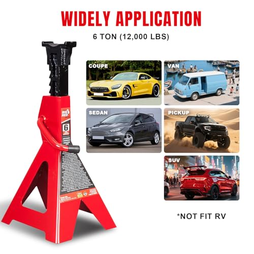 Heavy Duty Steel Jack Stands 3 Ton 1 Pair R56722