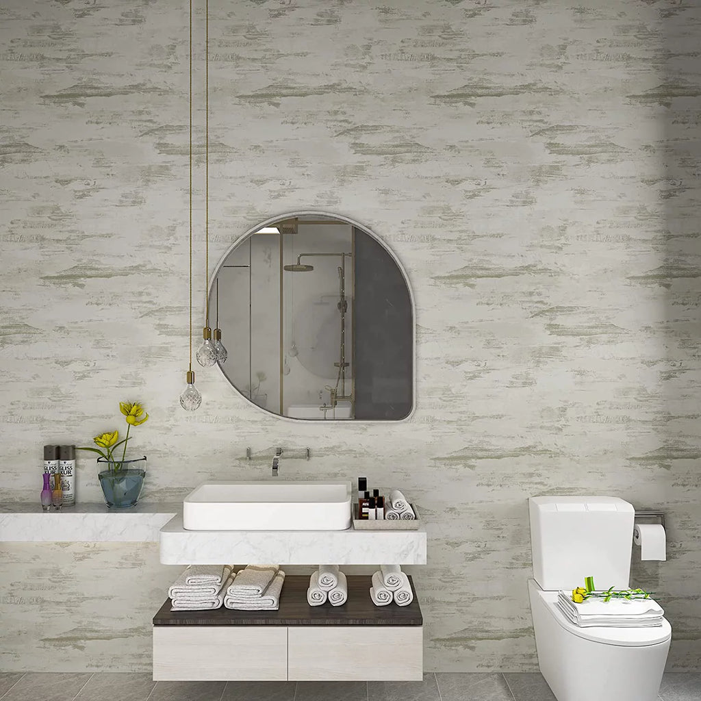Beige Matte Textured Vinyl Peel and Stick Wallpaper P841