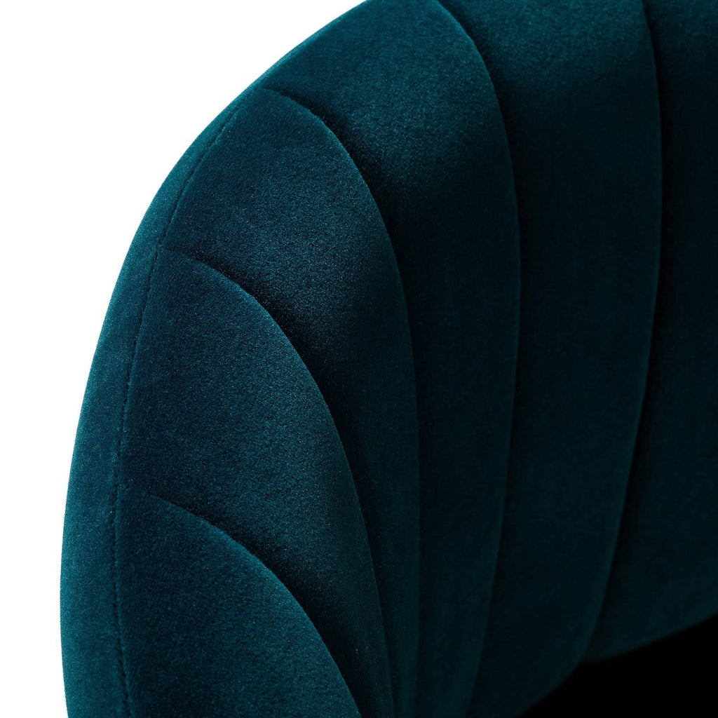 Navy Velvet Upholstered Task Chair R7503