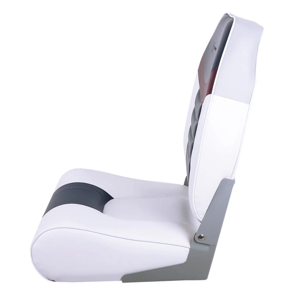 White Burgundy Navy Folding Boat Seat G4147