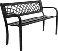 Black Cast Iron Frame Patio Garden Bench X944276