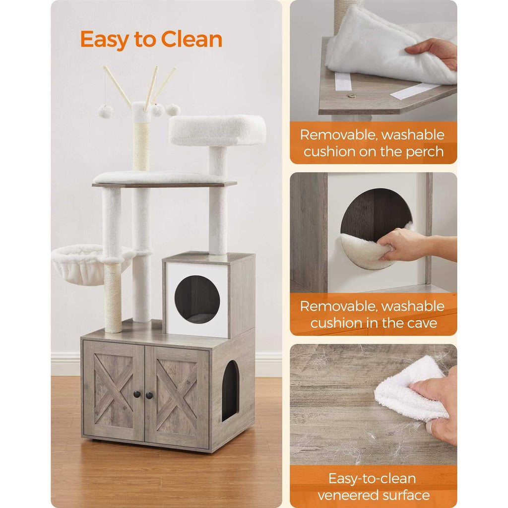 Cat Tree with Litter Box Enclosure G541