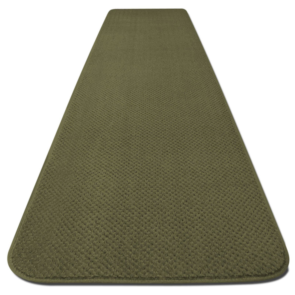 Skid-Resistant Carpet Runner Olive Green 10 ft. x 48 in. A446