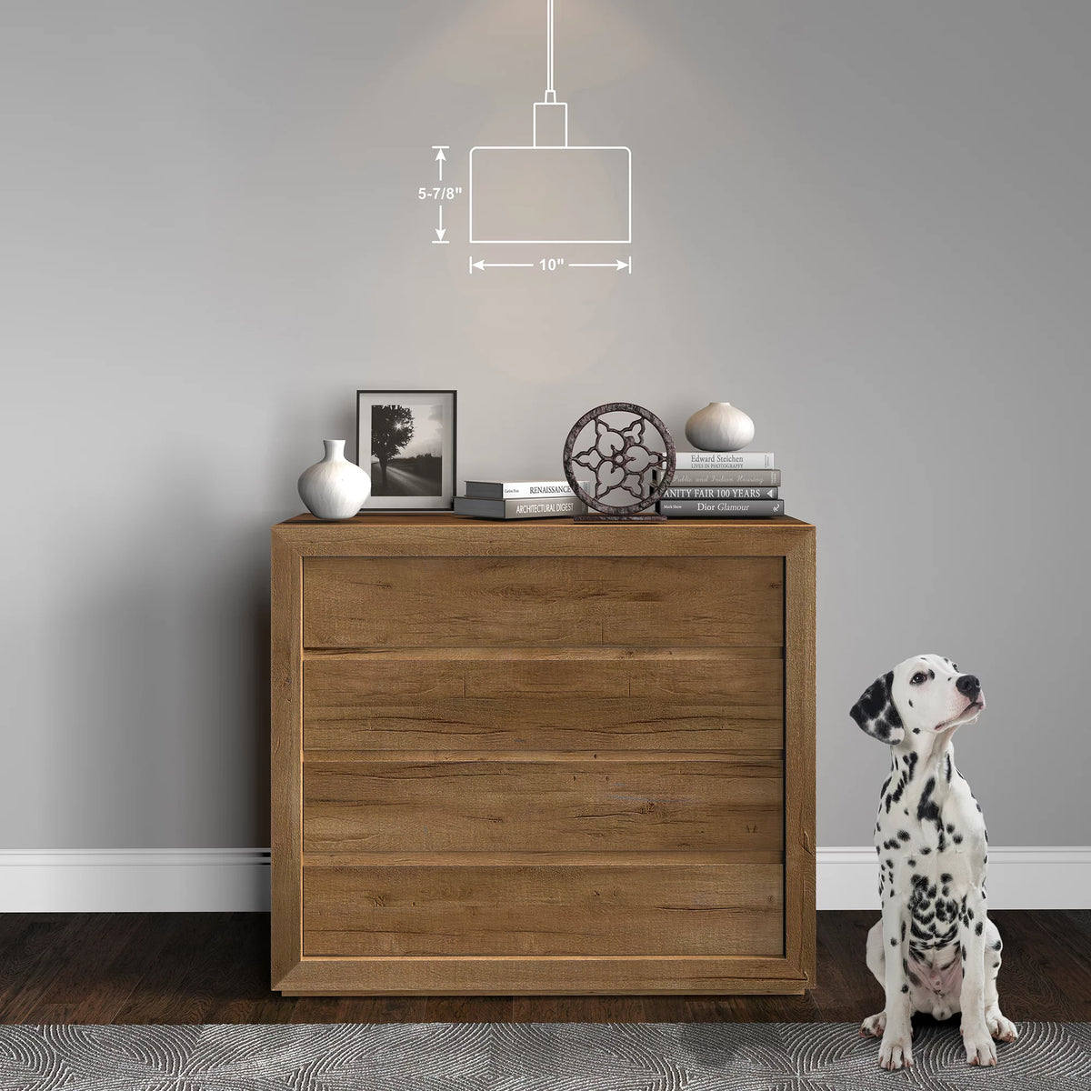 1-Light Pendant with Milk White Glass Shade S940184