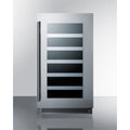 18 wide built-in wine cellar with stainless steel glass door G562538