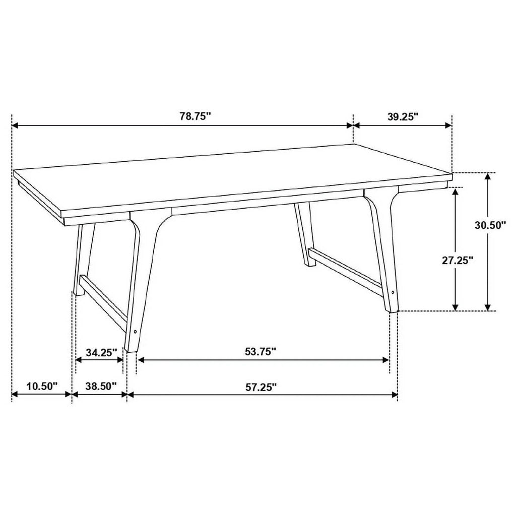 7-piece Farmhouse Wood Rectangular Dining Table Set F346