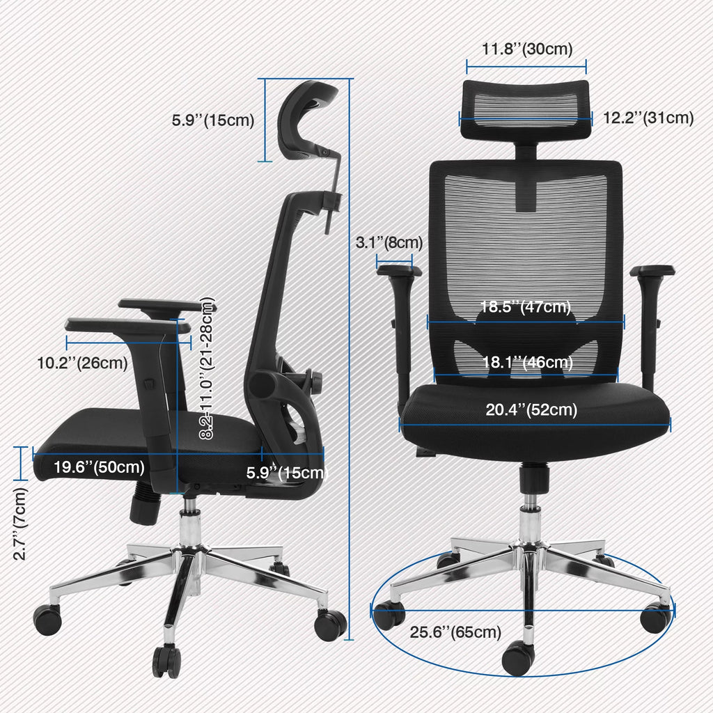 Ergonomic Mesh Office Chair with Lumbar Support S863355