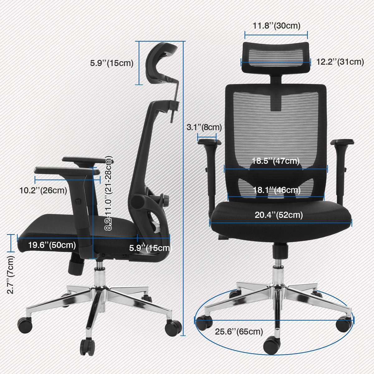 Ergonomic Mesh Office Chair with Lumbar Support S863355